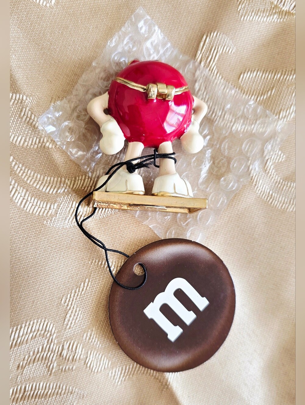 NEW! Monet Red M&M Character Enamel Hinged Keepsake Trinket Box - Picture 8 of 10